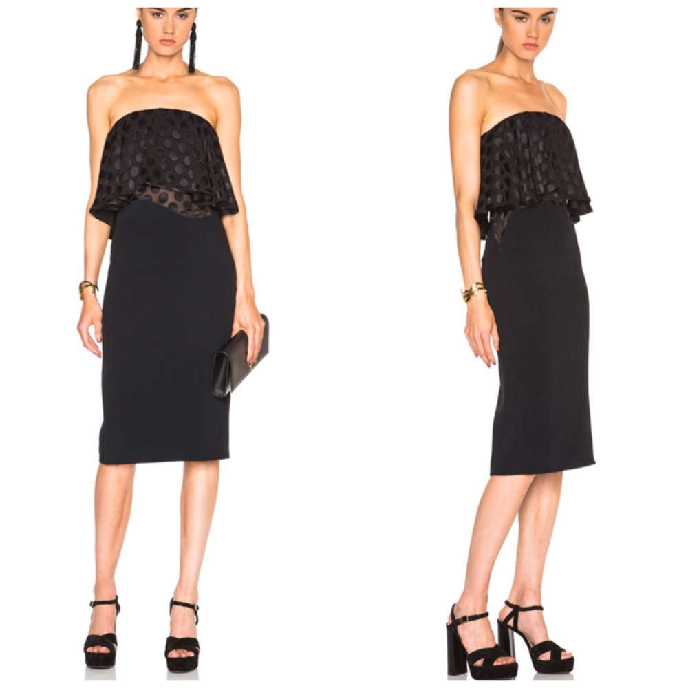 Cushnie Et Ochoa Cady Satin Dot Dress size 0 New With Tags